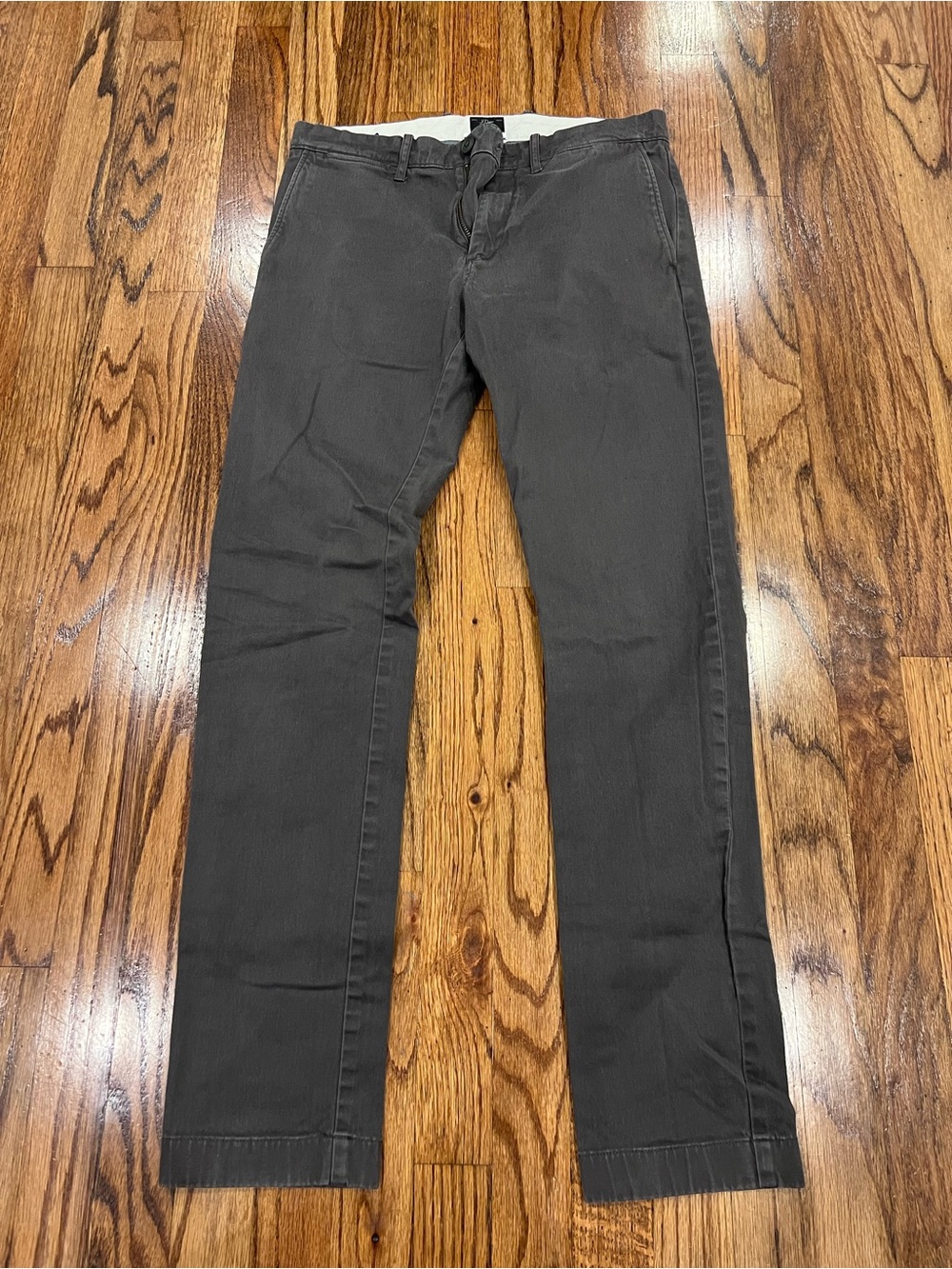 J. Crew Slim Pants Men’s Stretch Cotton Trousers Grey Size 28 X 30